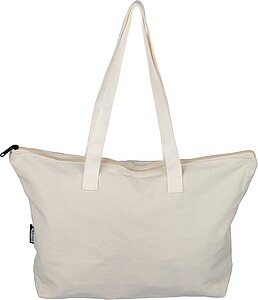 Recycled polycotton (330 gsm) tote bag Malina, beige