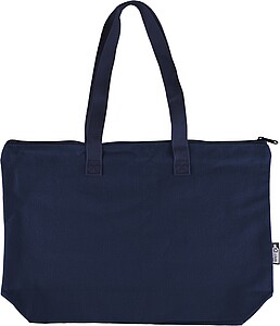 Recycled polycotton (330 gsm) tote bag Malina, blue