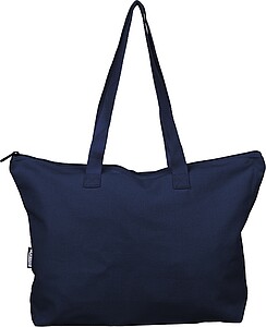 Recycled polycotton (330 gsm) tote bag Malina, blue