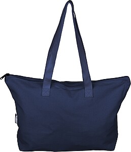 Recycled polycotton (330 gsm) tote bag Malina, blue