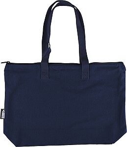 Recycled polycotton (330 gsm) tote bag Malina, blue