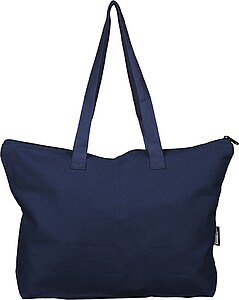 Recycled polycotton (330 gsm) tote bag Malina, blue