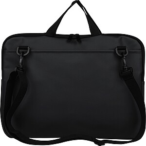 Recycled PU laptop bag Rafi, black