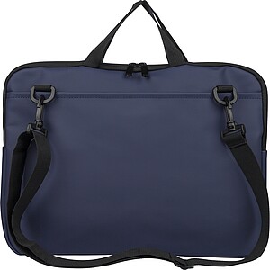 Recycled PU laptop bag Rafi, blue