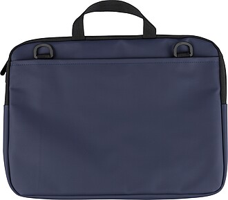 Recycled PU laptop bag Rafi, blue