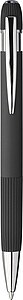 Recycled PU notebook (A5) and ballpen set Tarek, black