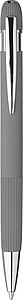 Recycled PU notebook (A5) and ballpen set Tarek, grey