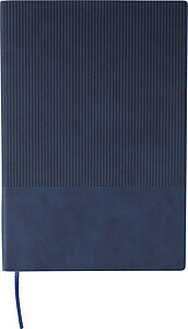 Recycled PU notebook (A5) Elian, blue