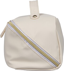 Recycled PU toilet bag Alon, beige