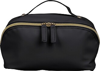 Recycled PU toilet bag Alon, black