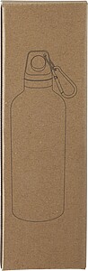Recycled stainless steel double walled bottle (500 ml), black
