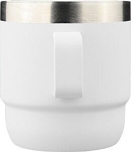 Recycled stainless steel double-walled cup (180 ml) Lilia, white
