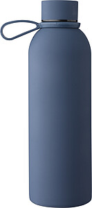 Recycled stainless steel double-walled drinking bottle (500 ml) Sena, blue
