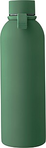 Recycled stainless steel double-walled drinking bottle (500 ml) Sena, green