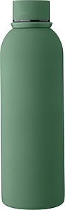 Recycled stainless steel double-walled drinking bottle (500 ml) Sena, green