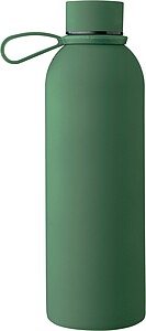 Recycled stainless steel double-walled drinking bottle (500 ml) Sena, green