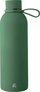 Recycled stainless steel double-walled drinking bottle (500 ml) Sena, green