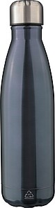 Recycled stainless steel double-walled flask 500 ml Clifford, black