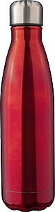 Recycled stainless steel double-walled flask 500 ml Clifford, red
