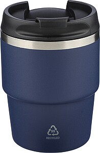 Recycled stainless steel double-walled mug (175 ml) Oli, blue