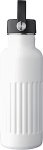 Recycled stainless steel drinking bottle (500 ml) Lior, white