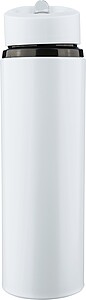 Recycled stainless steel drinking bottle (500 ml) Zeno, white