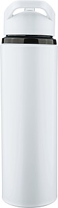 Recycled stainless steel drinking bottle (500 ml) Zeno, white
