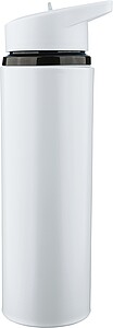 Recycled stainless steel drinking bottle (500 ml) Zeno, white