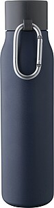Recycled stainless steel drinking bottle (600 ml), blue