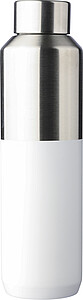Recycled stainless steel drinking bottle (600 ml) Esen, white