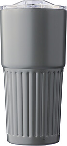 Recycled stainless steel drinking mug (500 ml) Kael, grey