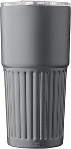 Recycled stainless steel drinking mug (500 ml) Kael, grey