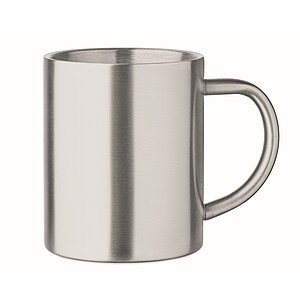 Recycled stainless steel mug, matt silver