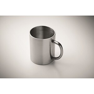 Recycled stainless steel mug, matt silver