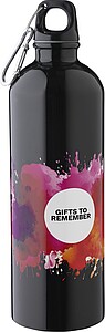 Recycled stainless steel single walled bottle (750 ml ), black