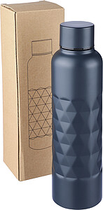 Recycled stainless steel single-walled drinking bottle (800 ml) Talin, blue