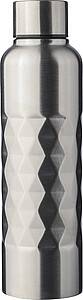 Recycled stainless steel single-walled drinking bottle (800 ml) Talin, silver