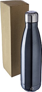 Recycled stainless steel single-walled flask 650 ml Cliff, gun metal