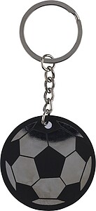 Recycled stainless steel soccer ball keychain Ciro, black