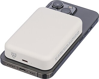 Recycled wireless charger powerbank Meno, white