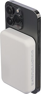 Recycled wireless charger powerbank Meno, white