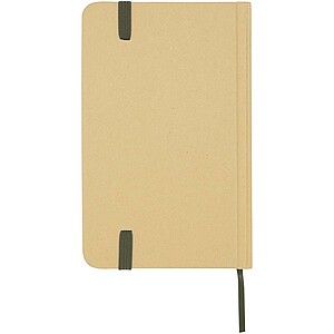 Reed A6 recycled hard cover notebook with plain pages, forest green