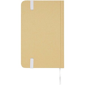 Reed A6 recycled hard cover notebook with plain pages, white