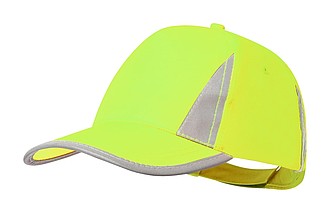 Reflective baseball cap, fluo yellow