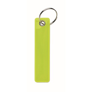Reflective key ring in PVC, neon yellow