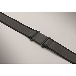 Reflective RPET lanyard, black