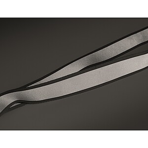 Reflective RPET lanyard, black