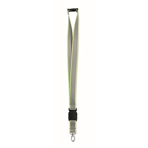 Reflective RPET lanyard, neon yellow