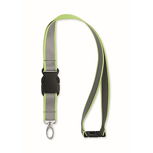 Reflective RPET lanyard, neon yellow