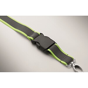 Reflective RPET lanyard, neon yellow